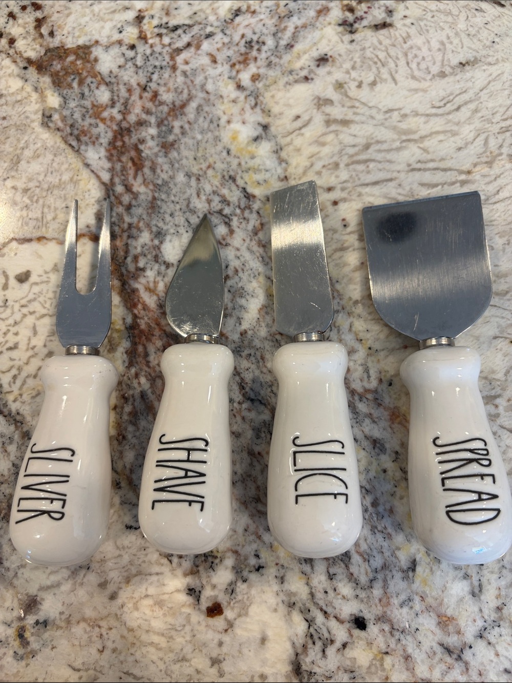 Rae Dunn White Cheese Serving Tools Set